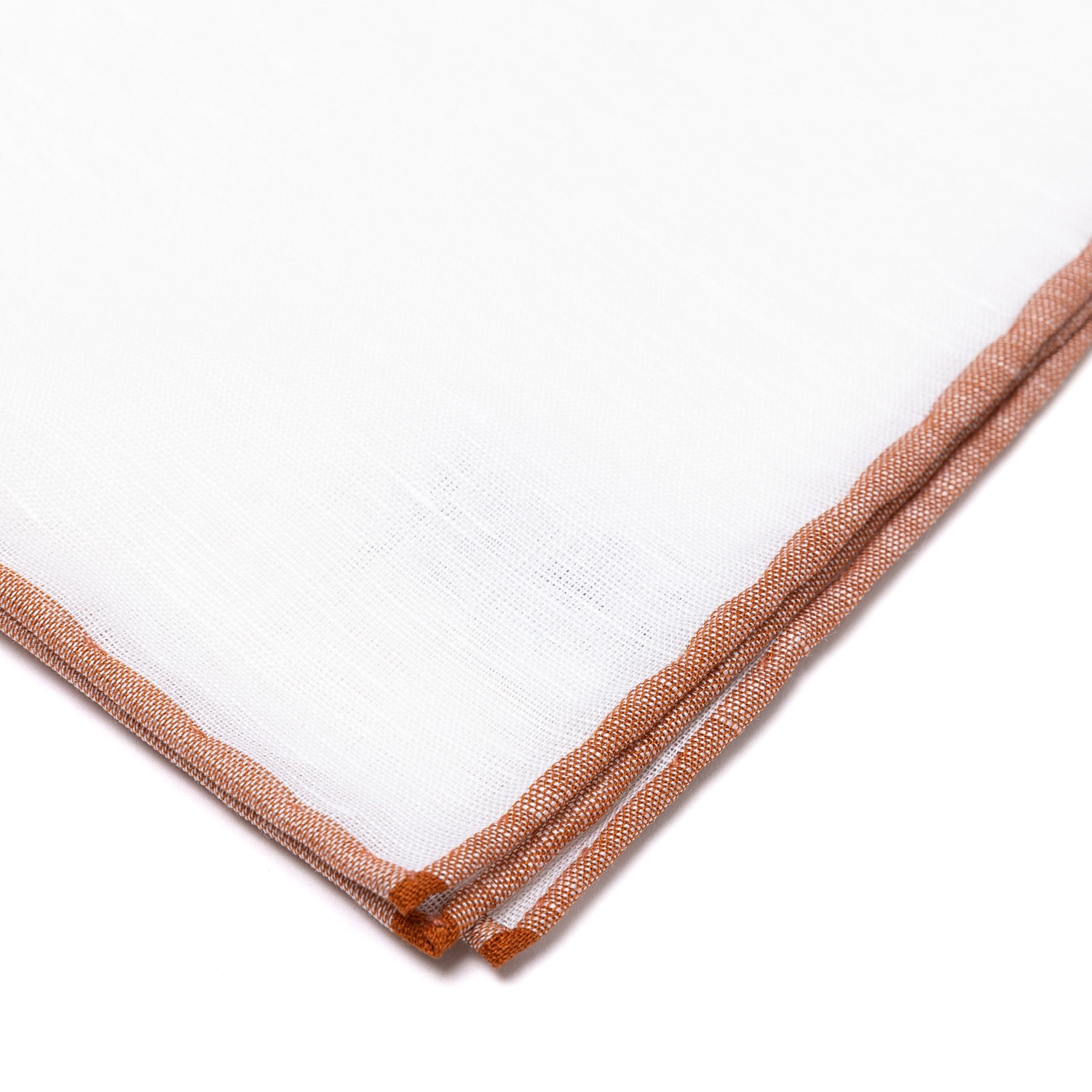 Pocket Square "Frontière 8110" made of Cotton and Linen - hand-rolled